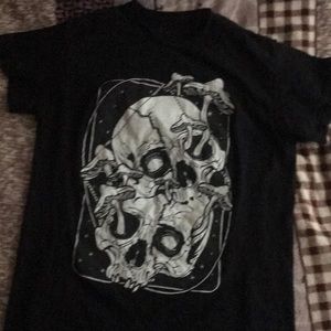 Skull and mushroom shirt